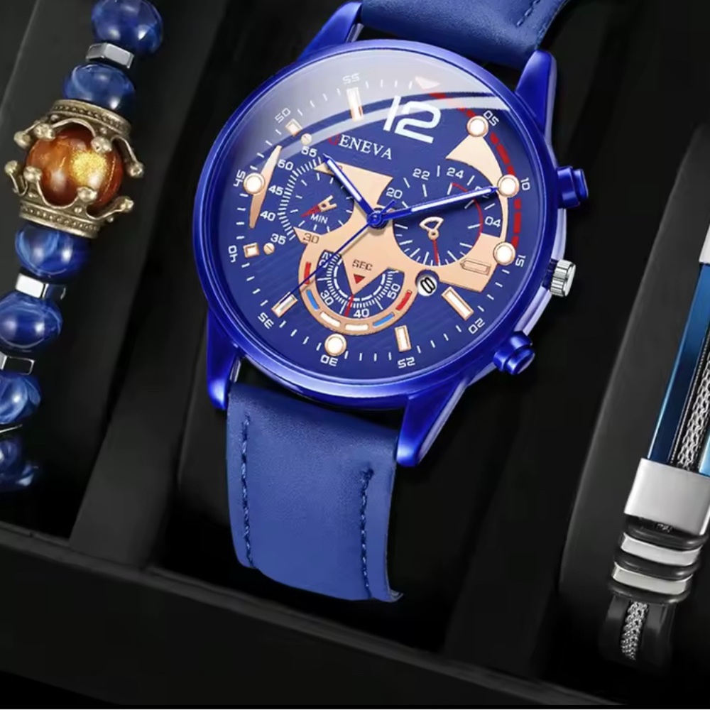 Geneva Blue Men's Chronograph Watch